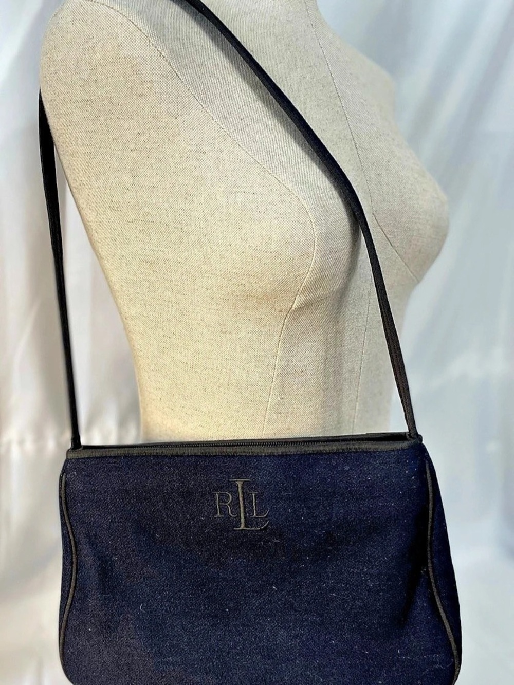Ralph Lauren RL Logo Shoulder Bag in Blue